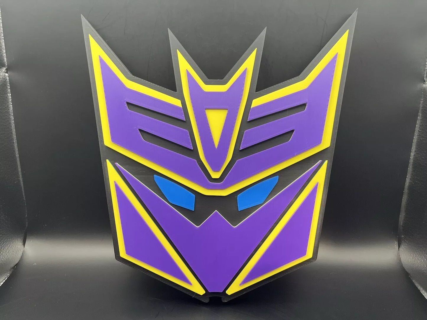 Megatronus Prime Transformers Logo Sign Display | 3D Wall Desk Shelf Art