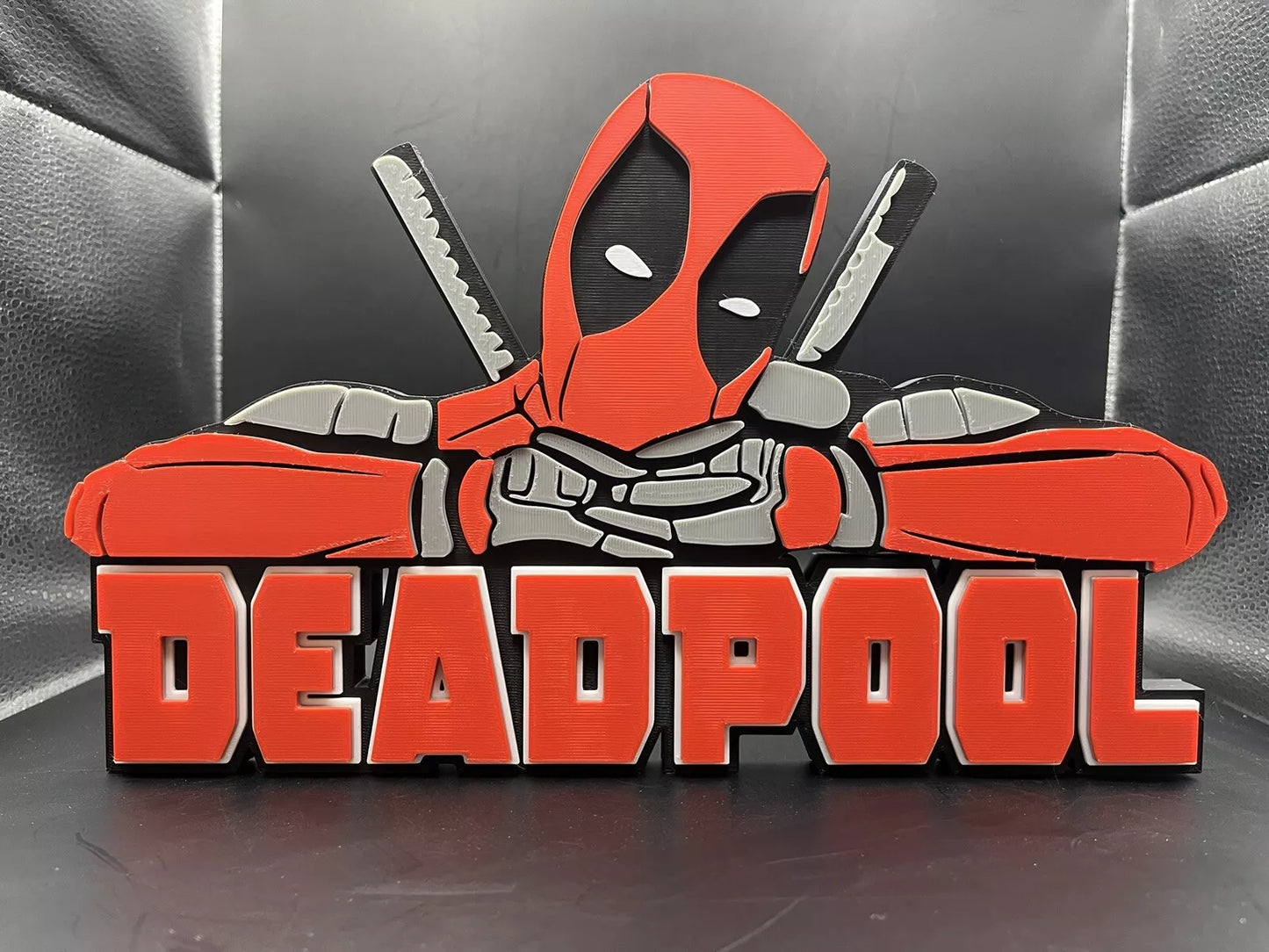 Deadpool Logo Sign Display | 3D Wall Desk Shelf Art