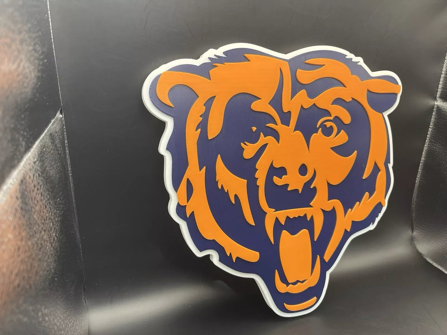 Chicago Bears Logo Sign Display | 3D Wall Desk Shelf Art