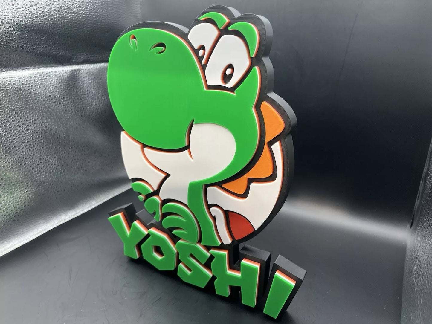 Yoshi Logo Sign Display | 3D Wall Desk Shelf Art