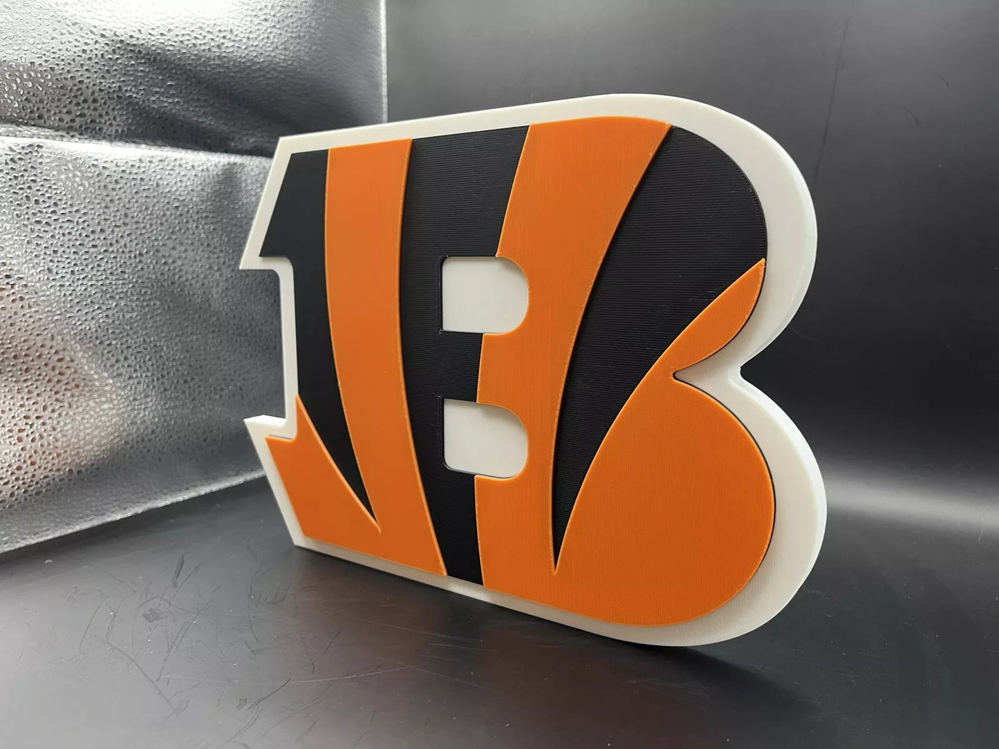 Cincinnati Bengals Logo Sign Display | 3D Wall Desk Shelf Art