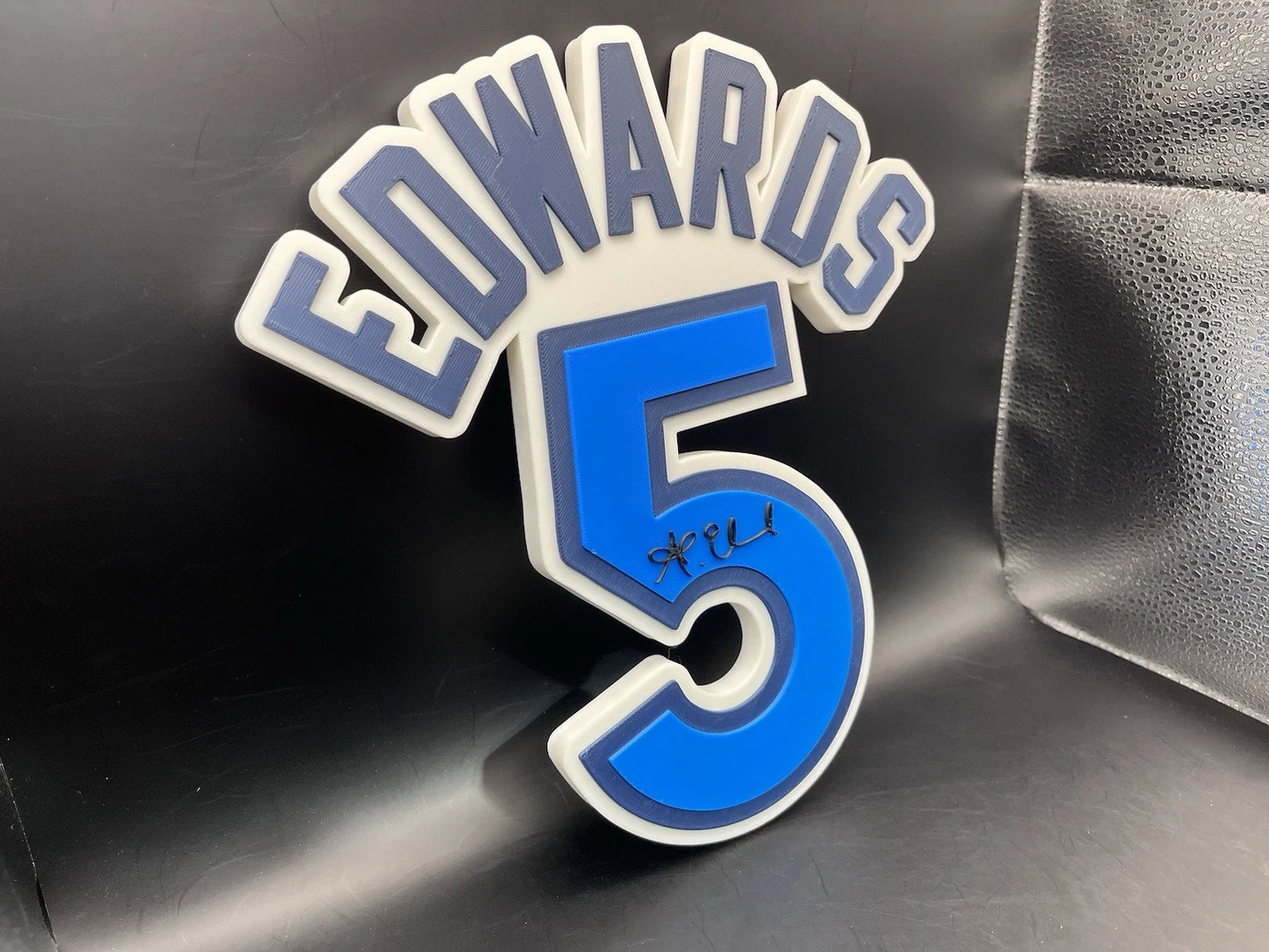 Anthony Edwards 5 Logo Sign Display | 3D Wall Desk Shelf Art