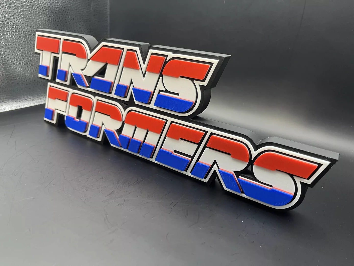 Transformers Logo Sign Display | 3D Wall Desk Shelf Art
