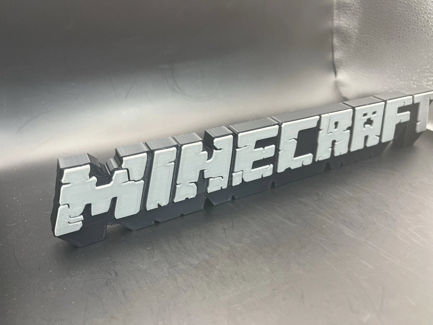 Minecraft Logo Sign Display | 3D Wall Desk Shelf Art