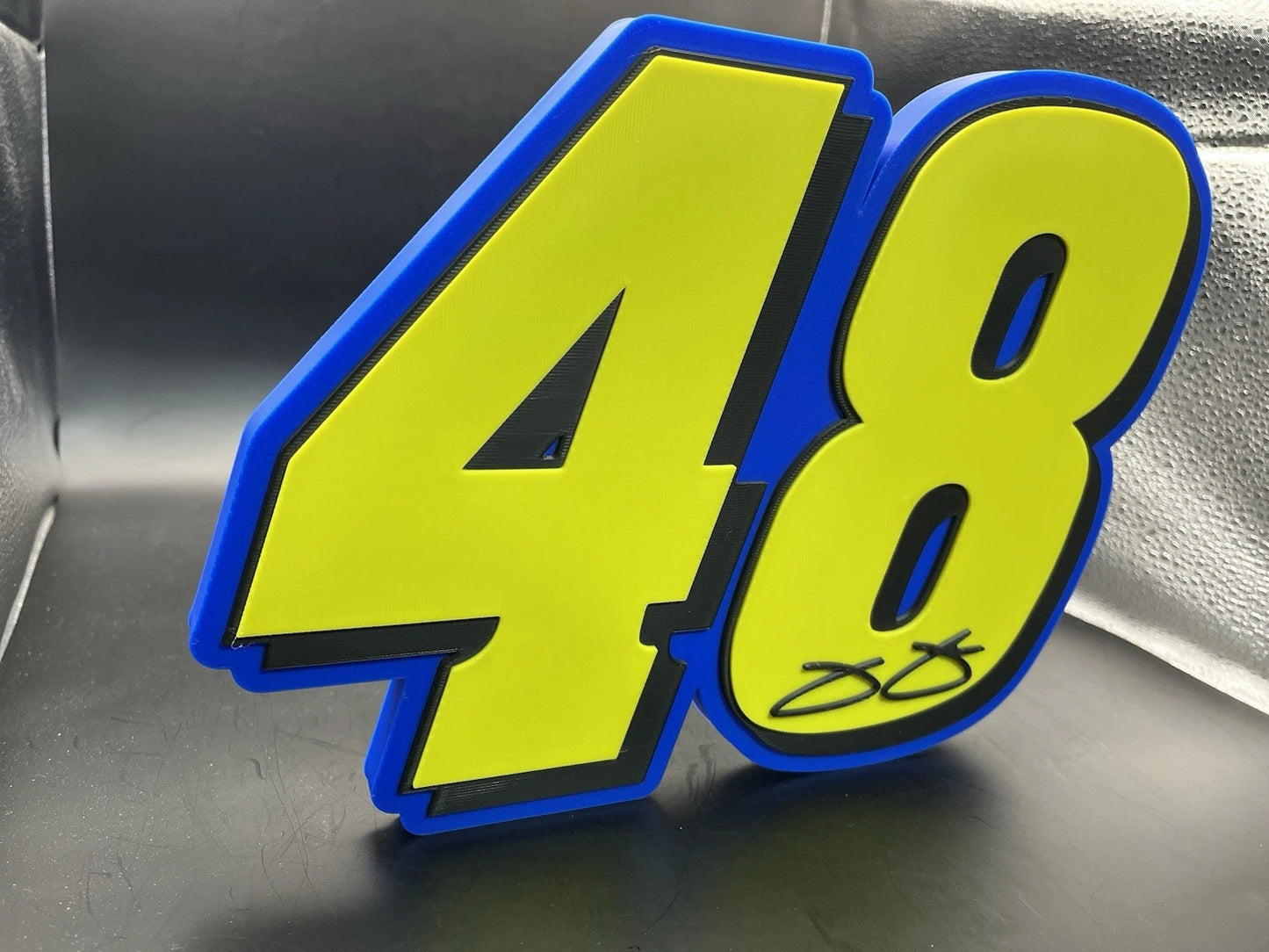 Jimmie Johnson 48 Logo Sign Display | 3D Wall Desk Shelf Art