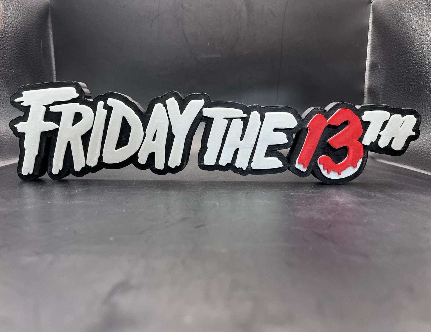 Friday The 13th Logo Sign Display | 3D Wall Desk Shelf Art