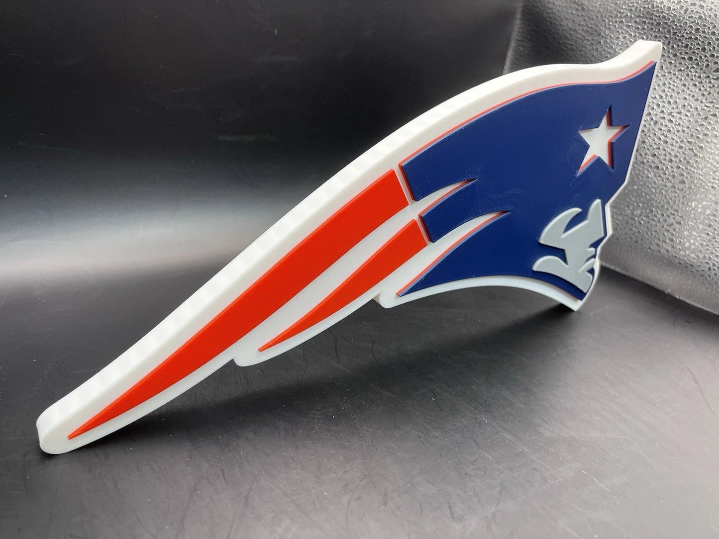 New England Patriots Logo Sign Display | 3D Wall Desk Shelf Art