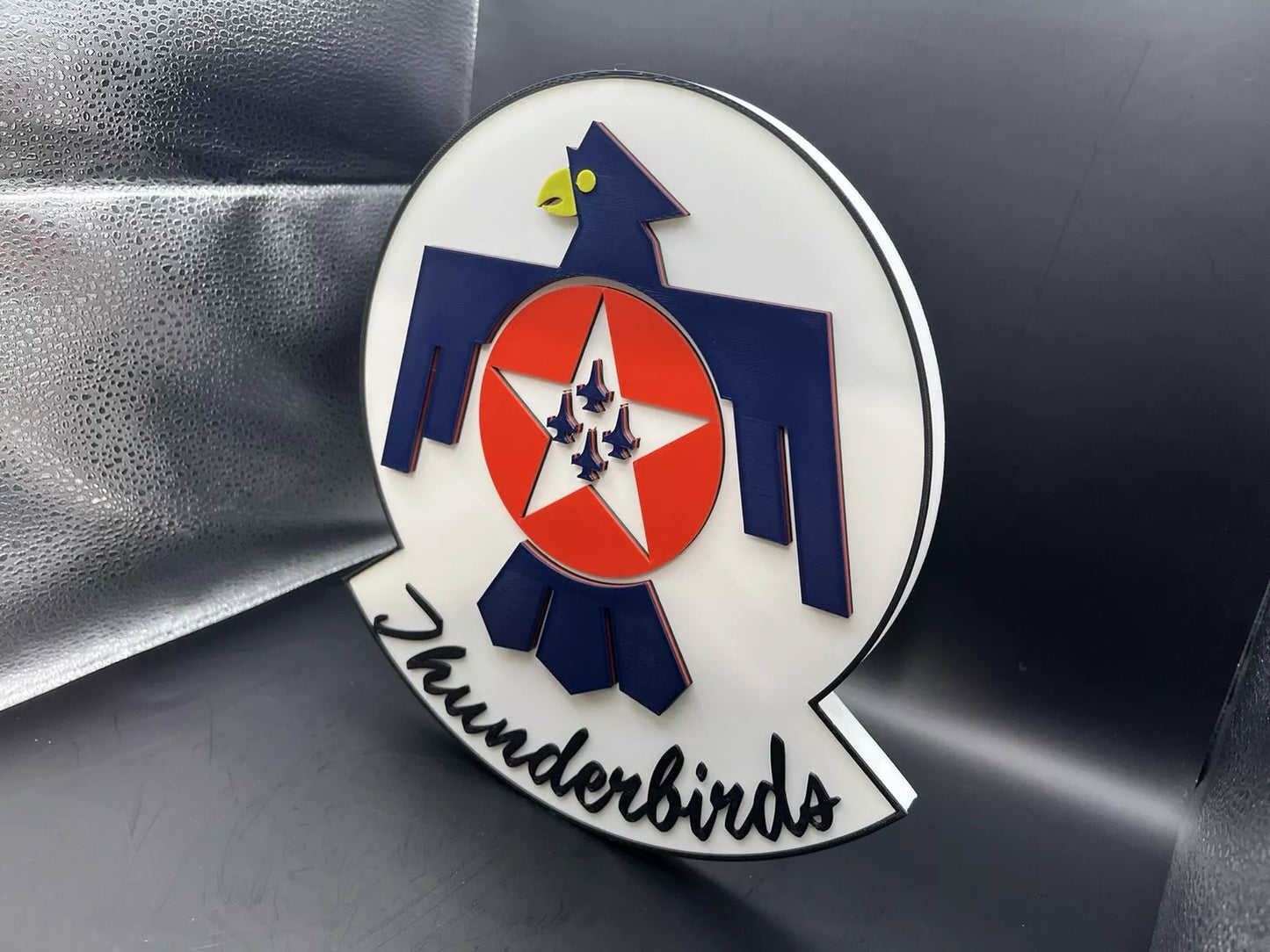 U.S. Air Force Thunderbirds Logo Sign Display | 3D Wall Desk Shelf Art