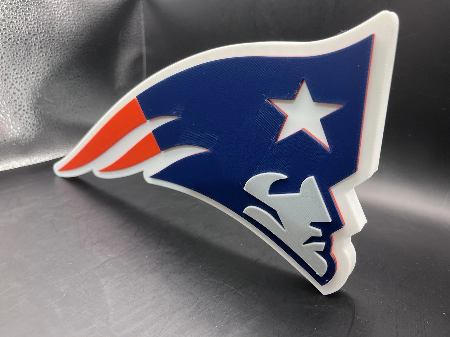 New England Patriots Logo Sign Display | 3D Wall Desk Shelf Art