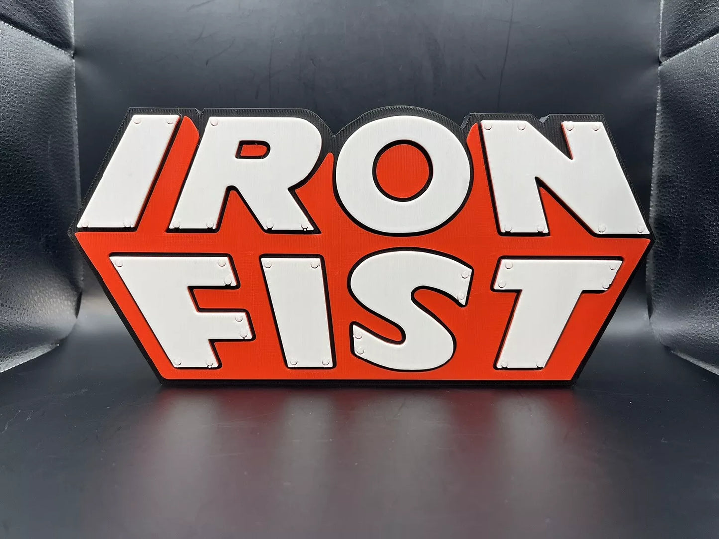Iron Fist Logo Sign Display | 3D Wall Desk Shelf Art