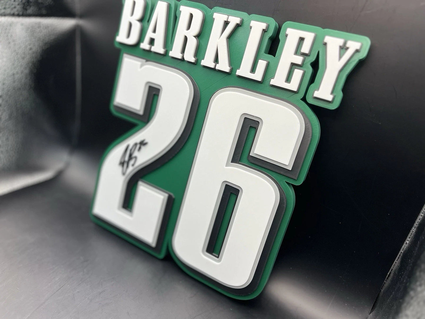 Saquon Barkley 26 Logo Sign Display | 3D Wall Desk Shelf Art