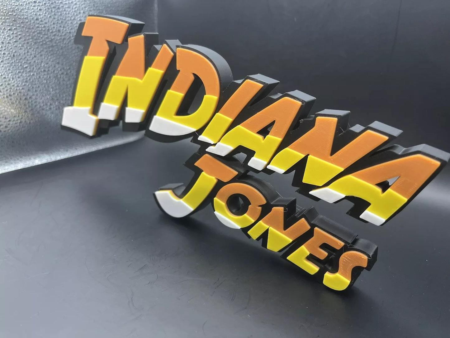 Indiana Jones Logo Sign Display | 3D Wall Desk Shelf Art