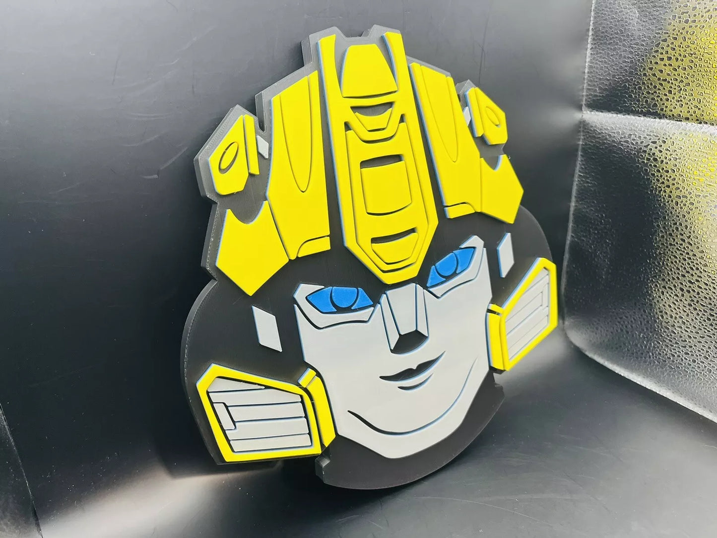 Bumblebee Transformers Logo Sign Display | 3D Wall Desk Shelf Art