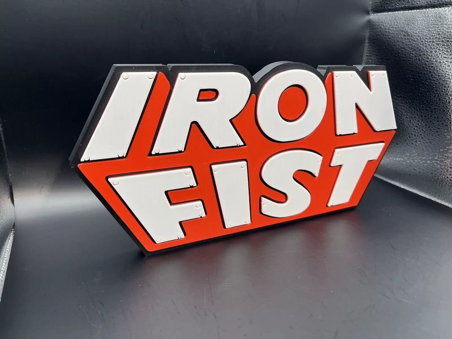 Iron Fist Logo Sign Display | 3D Wall Desk Shelf Art