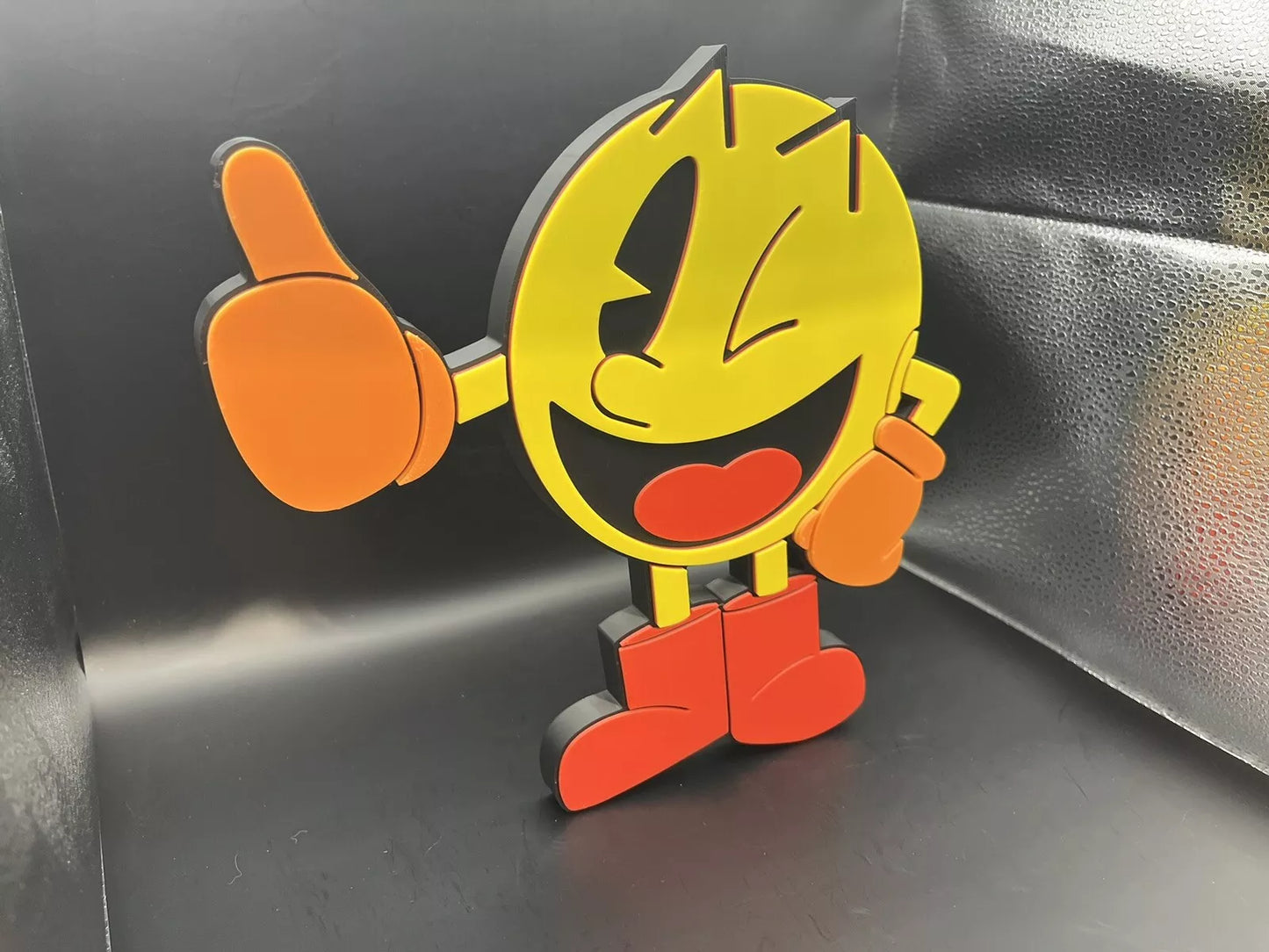Pac-Man Logo Sign Display | 3D Wall Desk Shelf Art