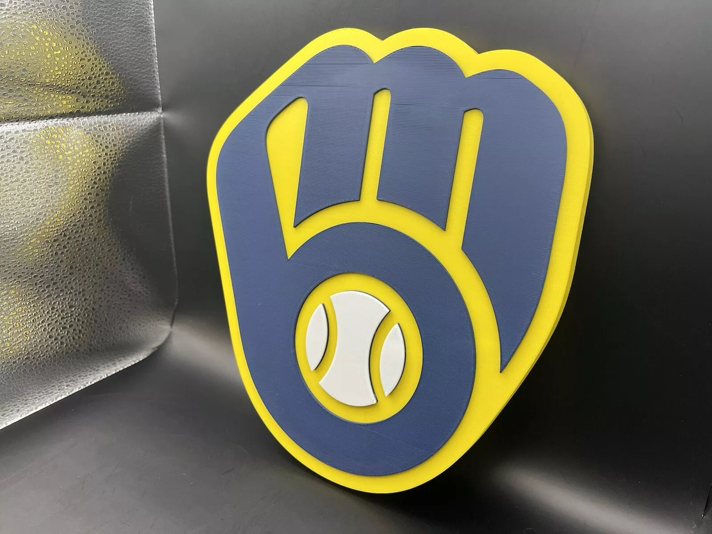 Milwaukee Brewers Logo Sign Display | 3D Wall Desk Shelf Art