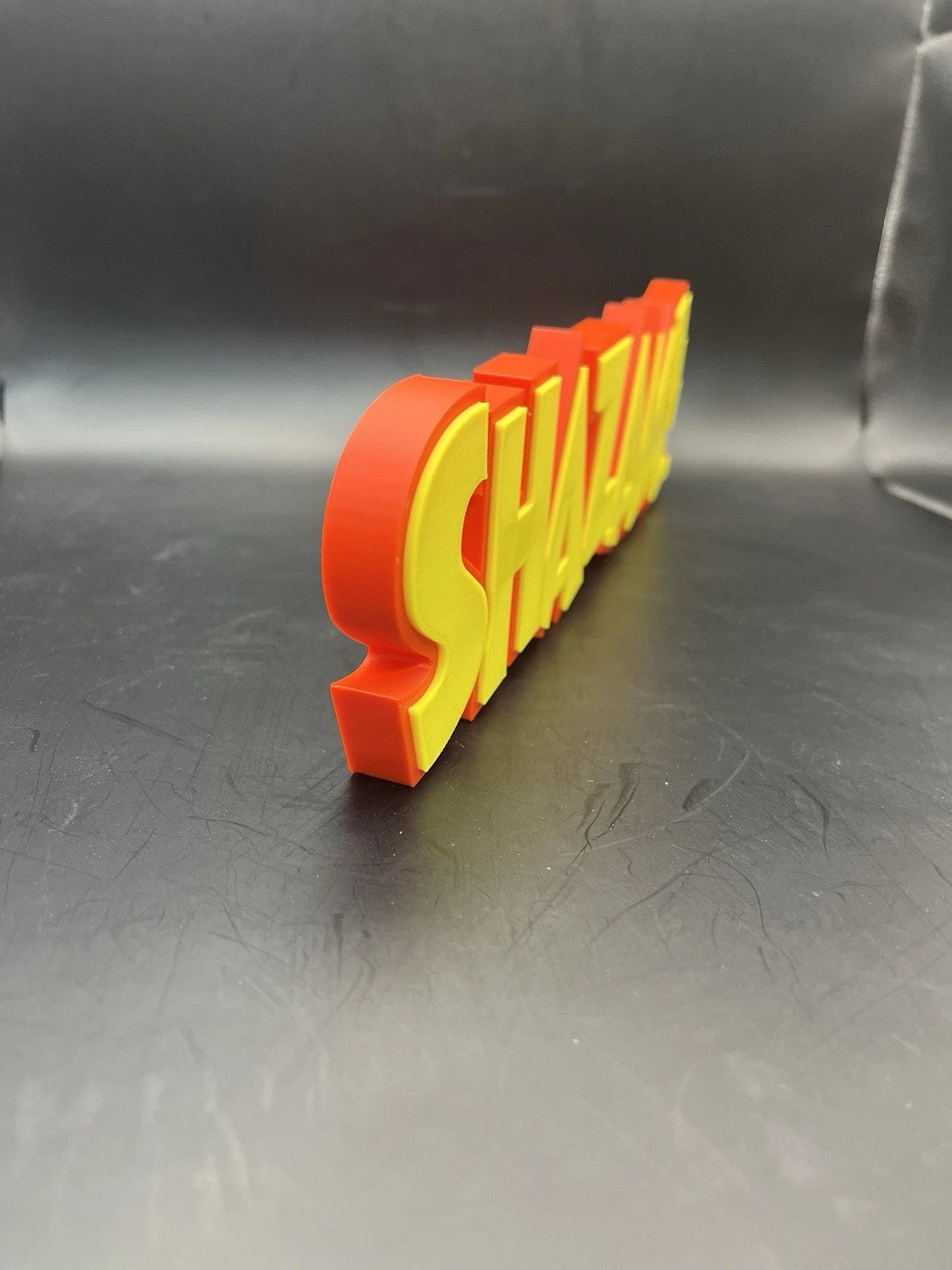 Shazam! Logo Sign Display | 3D Wall Desk Shelf Art