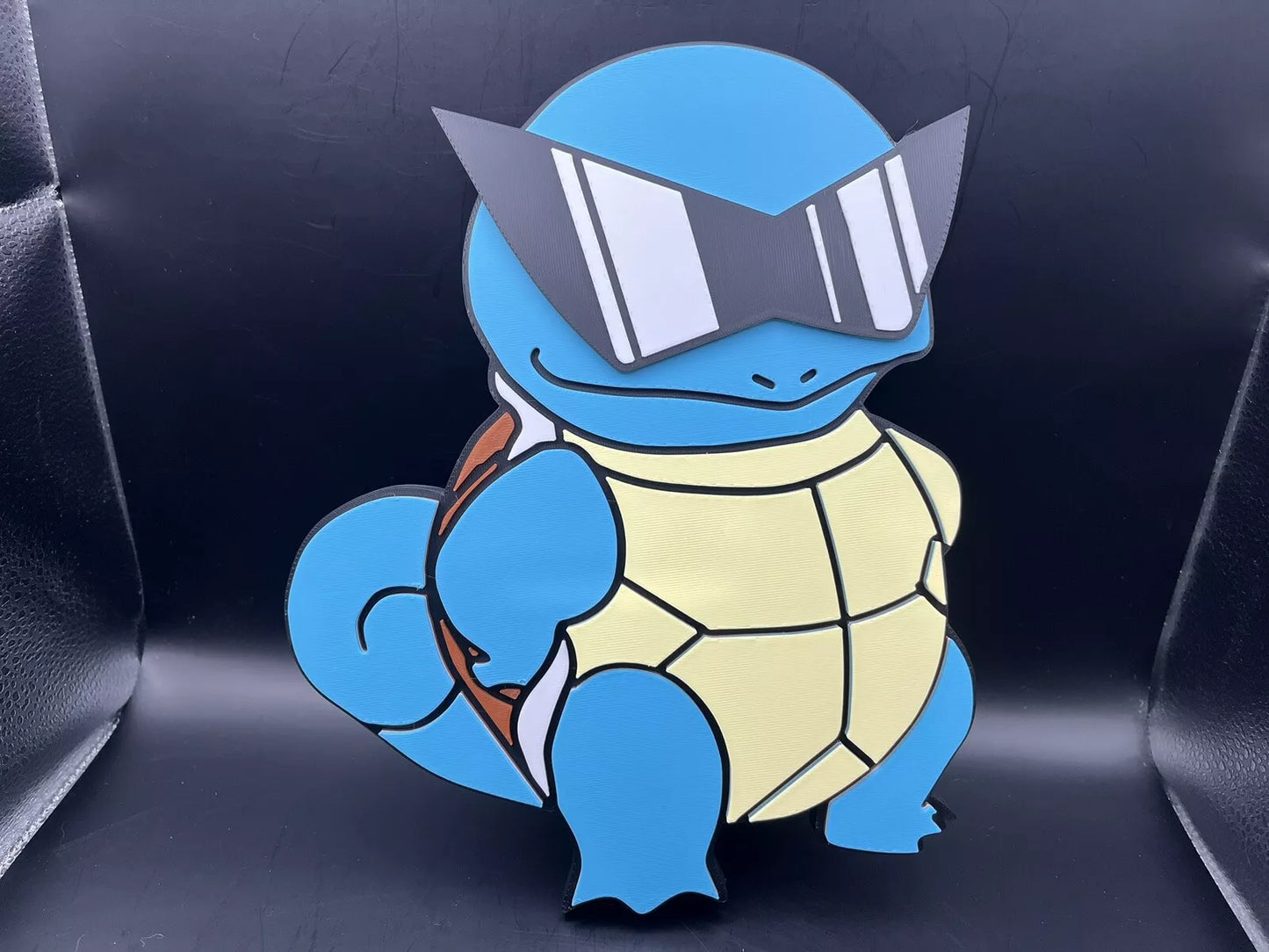 Squirtle Squad Pokemon Logo Sign Display | 3D Wall Desk Shelf Art
