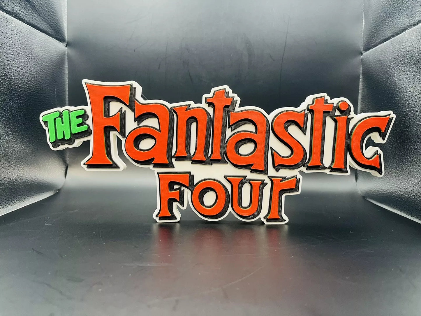 The Fantastic Four Logo Sign Display | 3D Wall Desk Shelf Art
