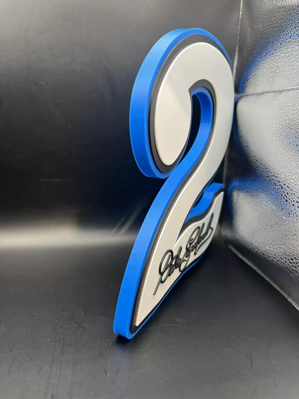 Dale Earnhardt Sr. 1980 #2 Logo Sign Display | 3D Wall Desk Shelf Art