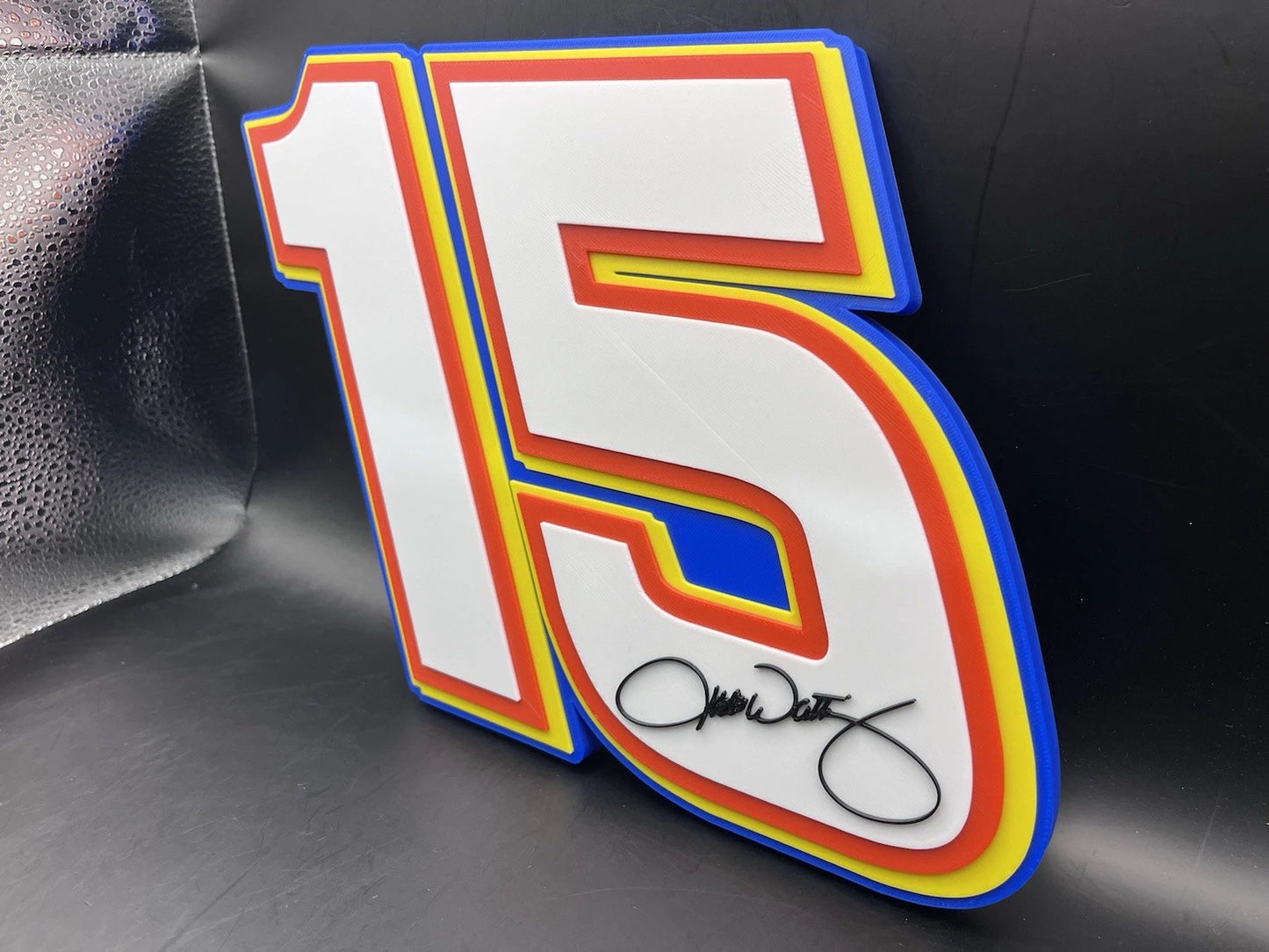 Michael Waltrip 15 Logo Sign Display | 3D Wall Desk Shelf Art