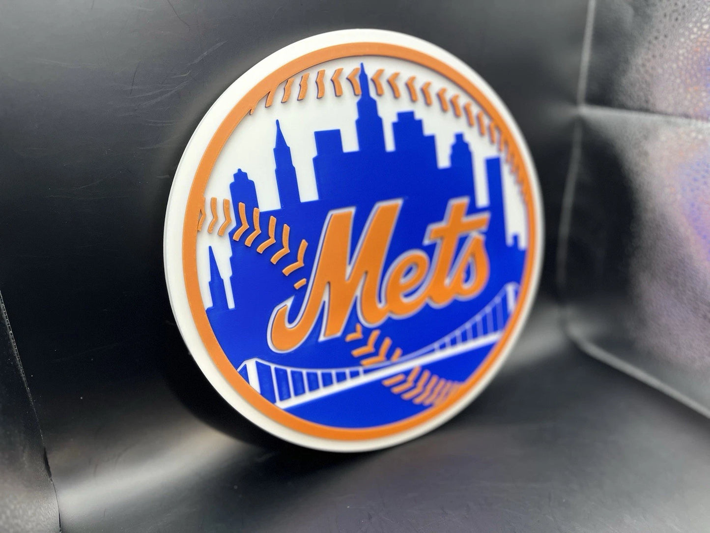 New York Mets Logo Sign Display | 3D Wall Desk Shelf Art