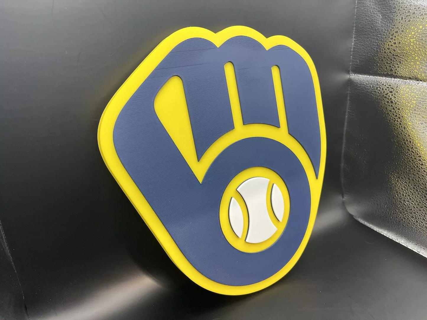 Milwaukee Brewers Logo Sign Display | 3D Wall Desk Shelf Art
