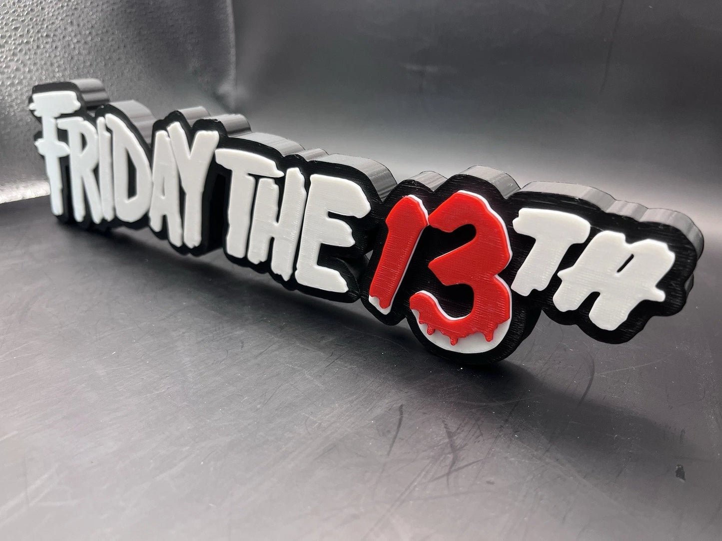 Friday The 13th Logo Sign Display | 3D Wall Desk Shelf Art