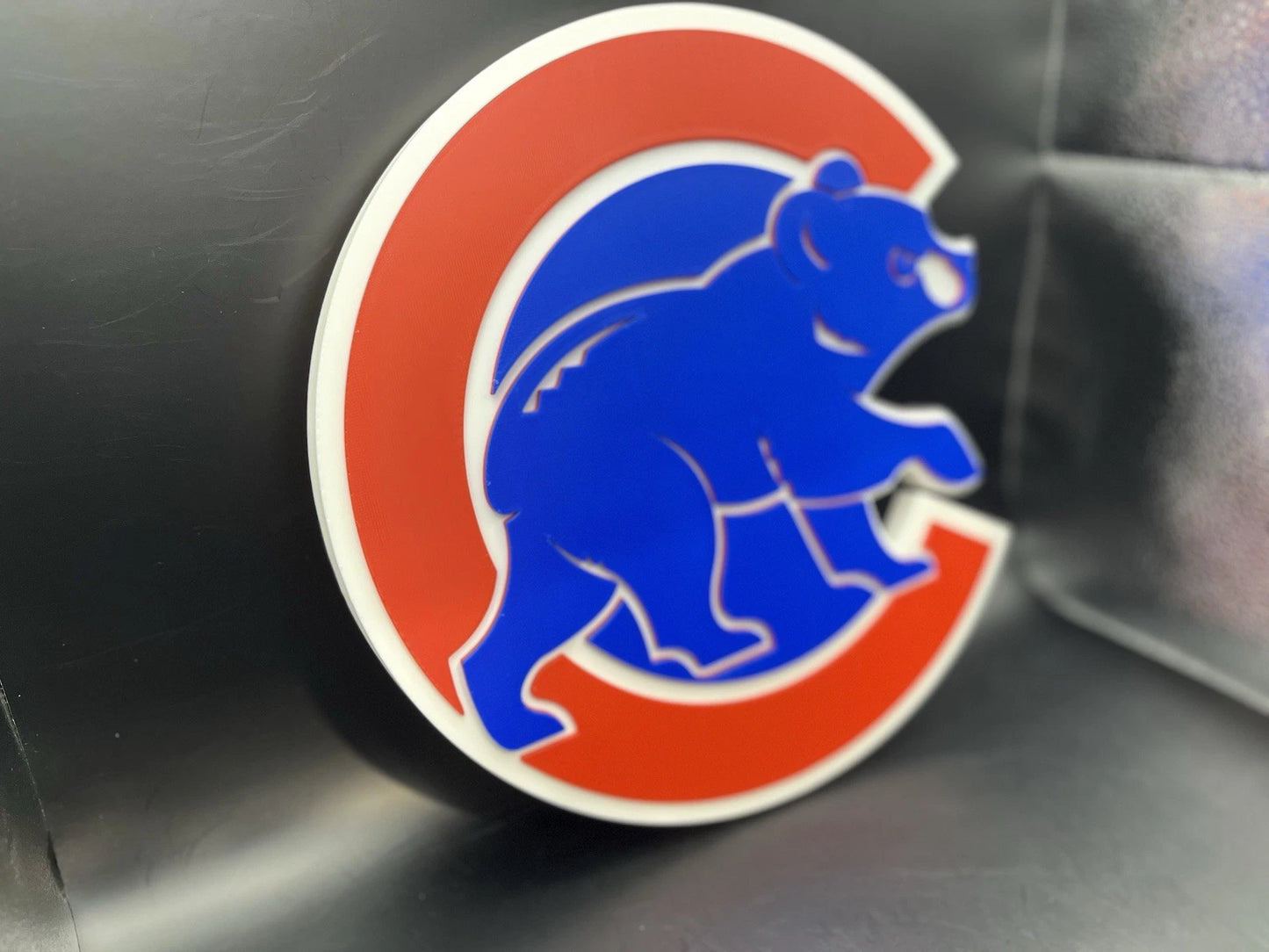 Chicago Cubs Logo Sign Display | 3D Wall Desk Shelf Art