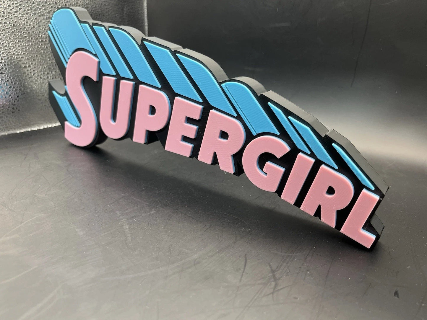 Supergirl Logo Sign Display | 3D Wall Desk Shelf Art