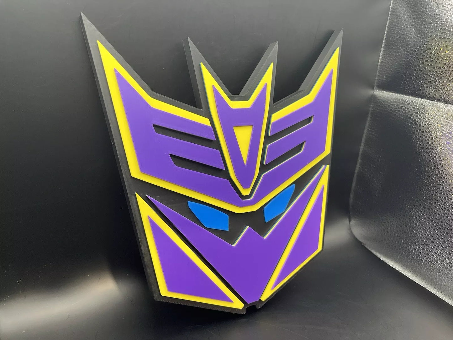 Megatronus Prime Transformers Logo Sign Display | 3D Wall Desk Shelf Art