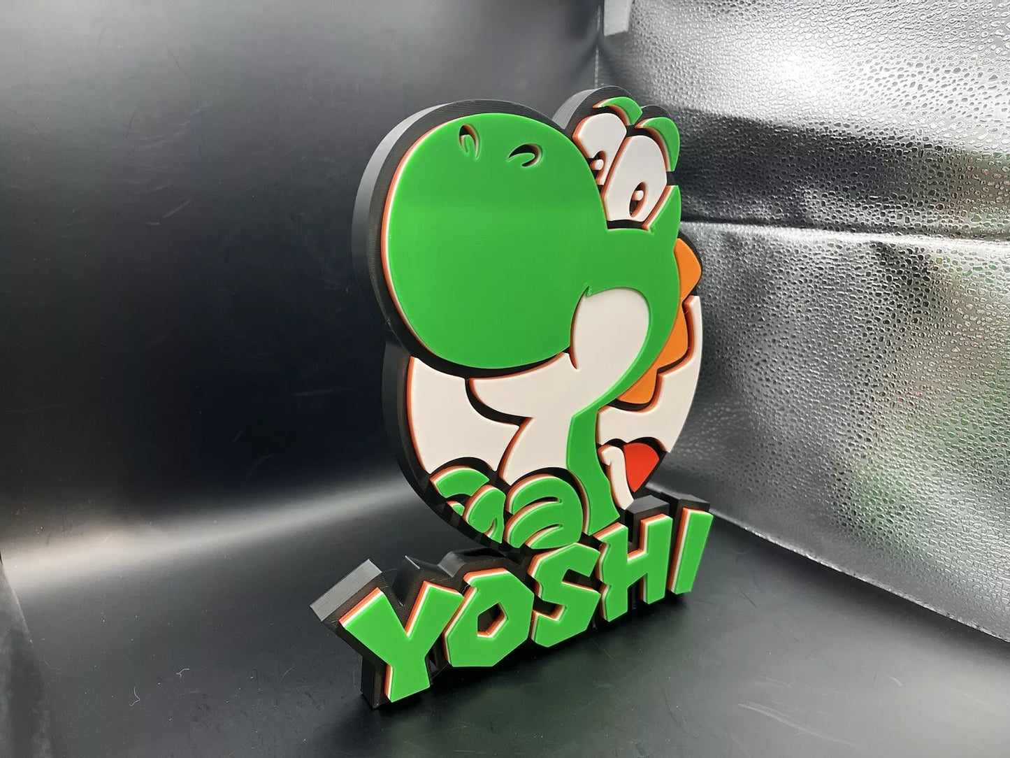Yoshi Logo Sign Display | 3D Wall Desk Shelf Art