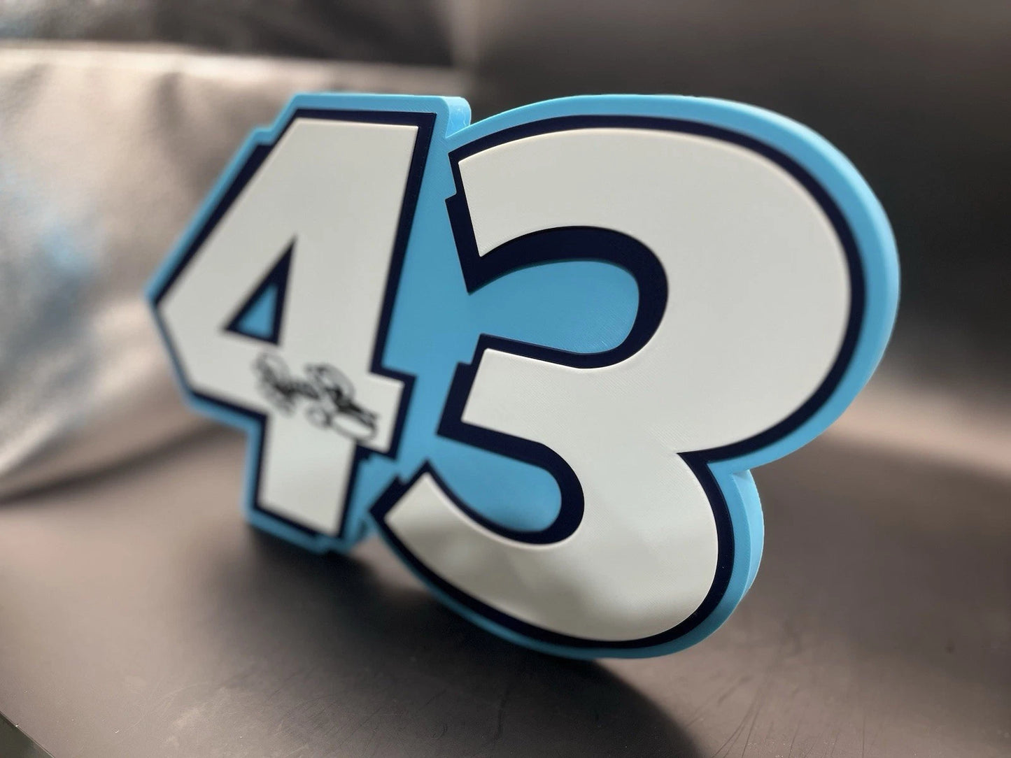 Richard Petty 43 Logo Sign Display | 3D Wall Desk Shelf Art