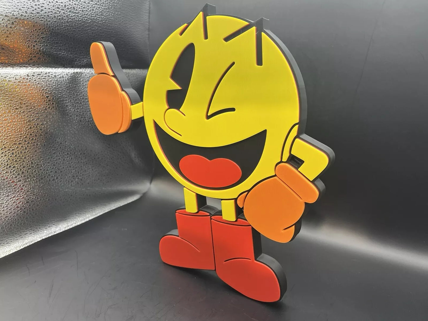 Pac-Man Logo Sign Display | 3D Wall Desk Shelf Art