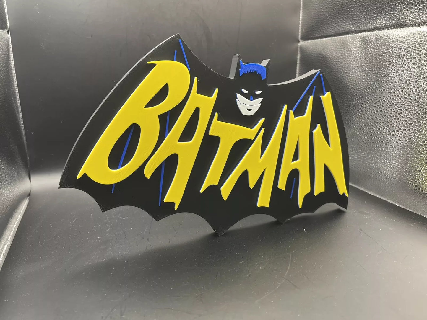 Batman 1966 Logo Sign Display | 3D Wall Desk Shelf Art - UNRIVAL3D