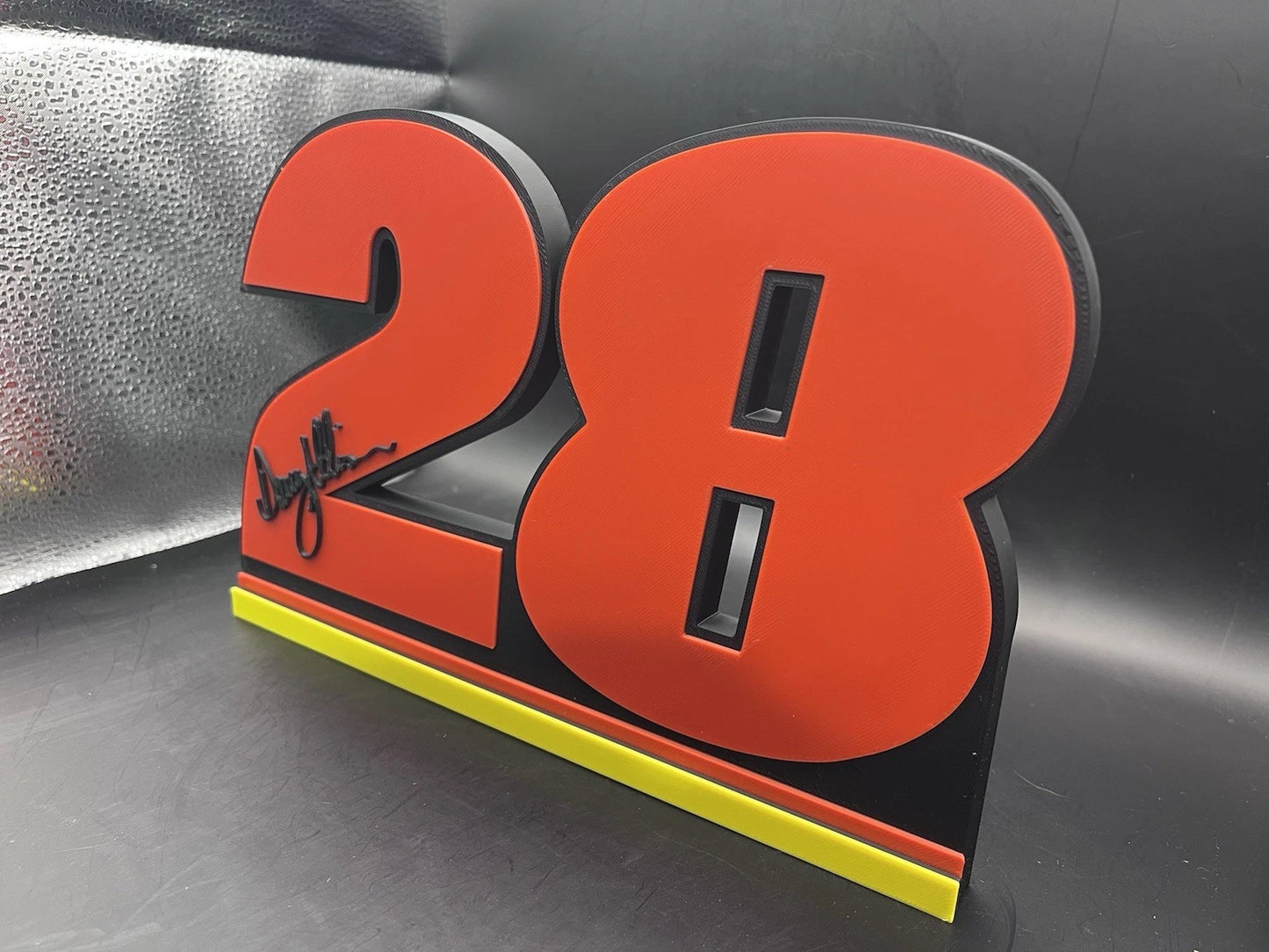 Davey Allison 28 Logo Sign Display | 3D Wall Desk Shelf Art
