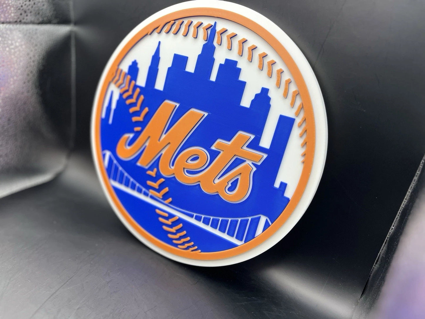 New York Mets Logo Sign Display | 3D Wall Desk Shelf Art
