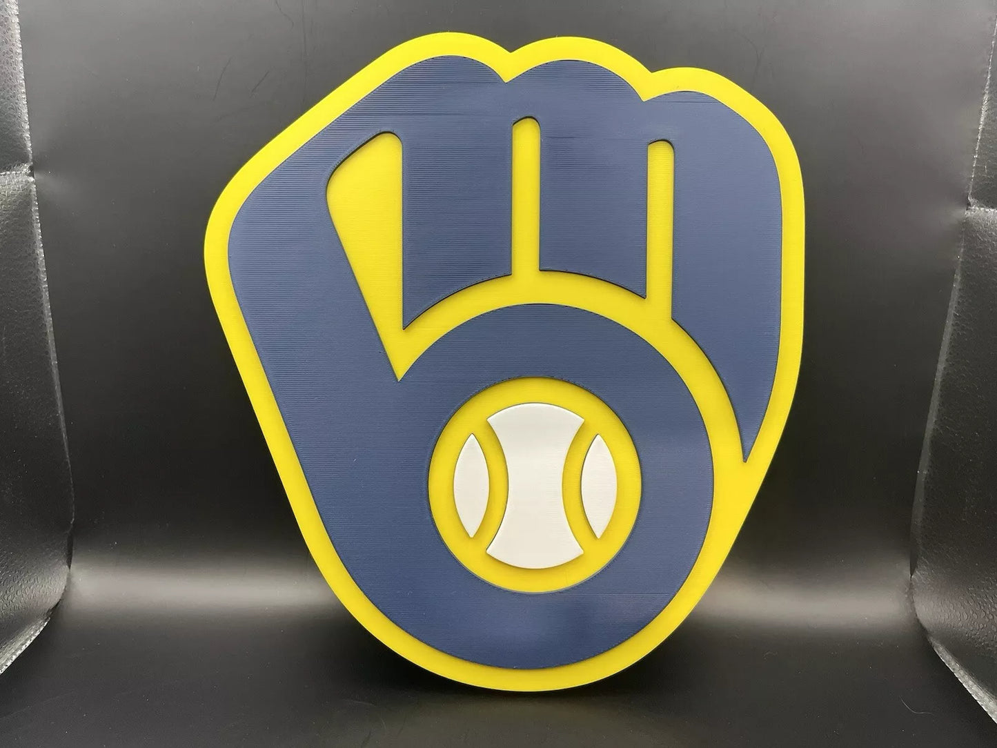 Milwaukee Brewers Logo Sign Display | 3D Wall Desk Shelf Art