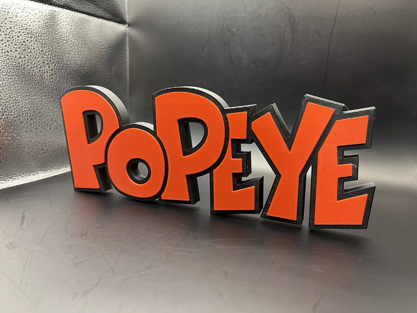 Popeye Logo Sign Display | 3D Wall Desk Shelf Art