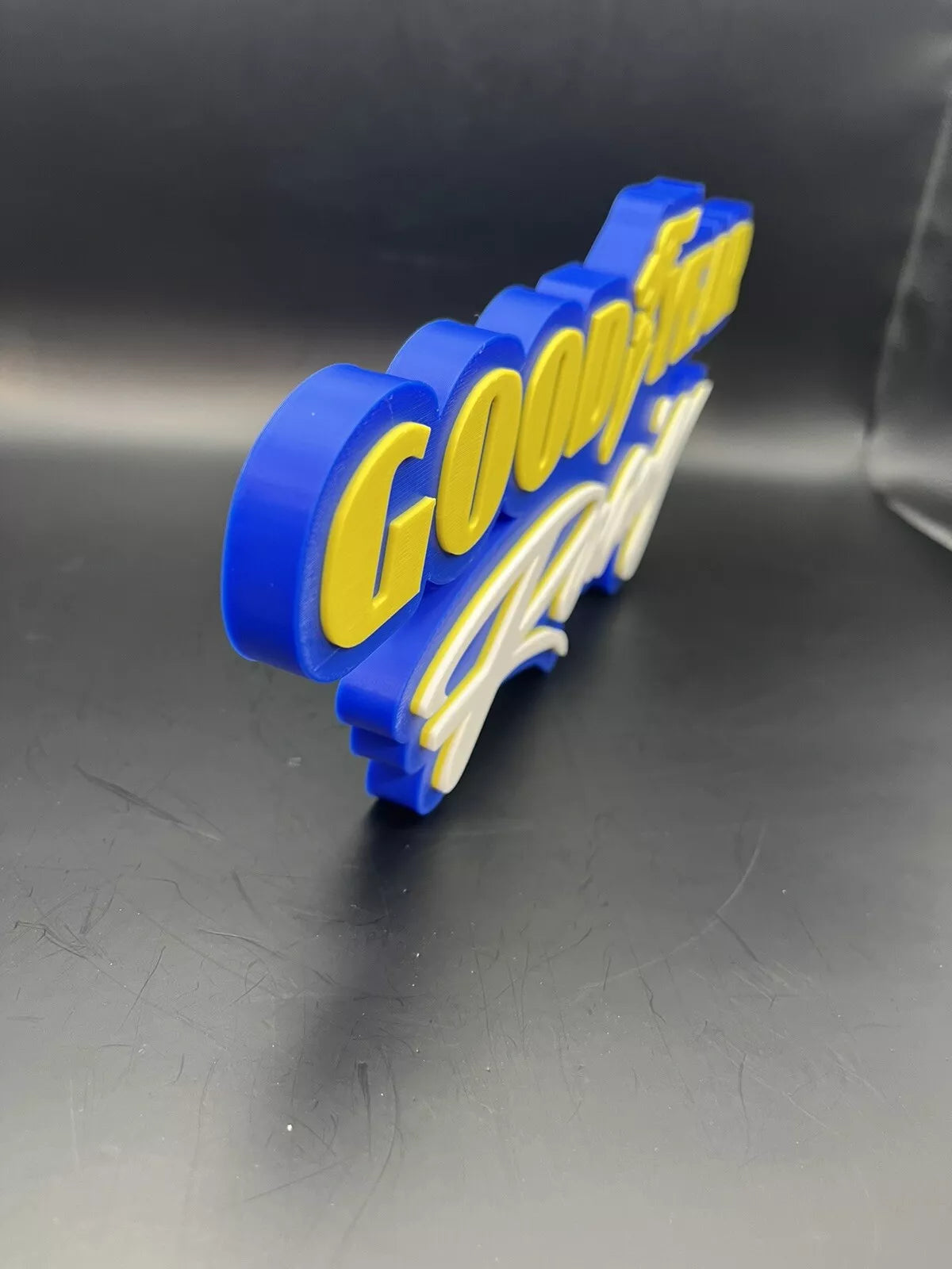 Goodyear Racing Logo Sign Display | 3D Wall Desk Shelf Art