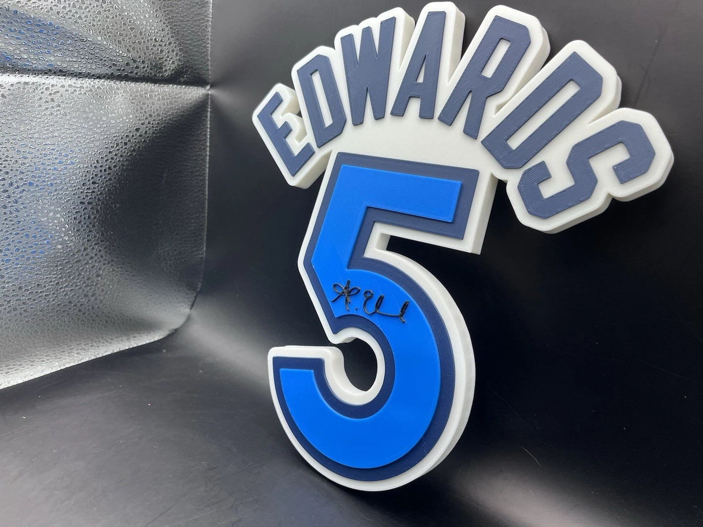 Anthony Edwards 5 Logo Sign Display | 3D Wall Desk Shelf Art