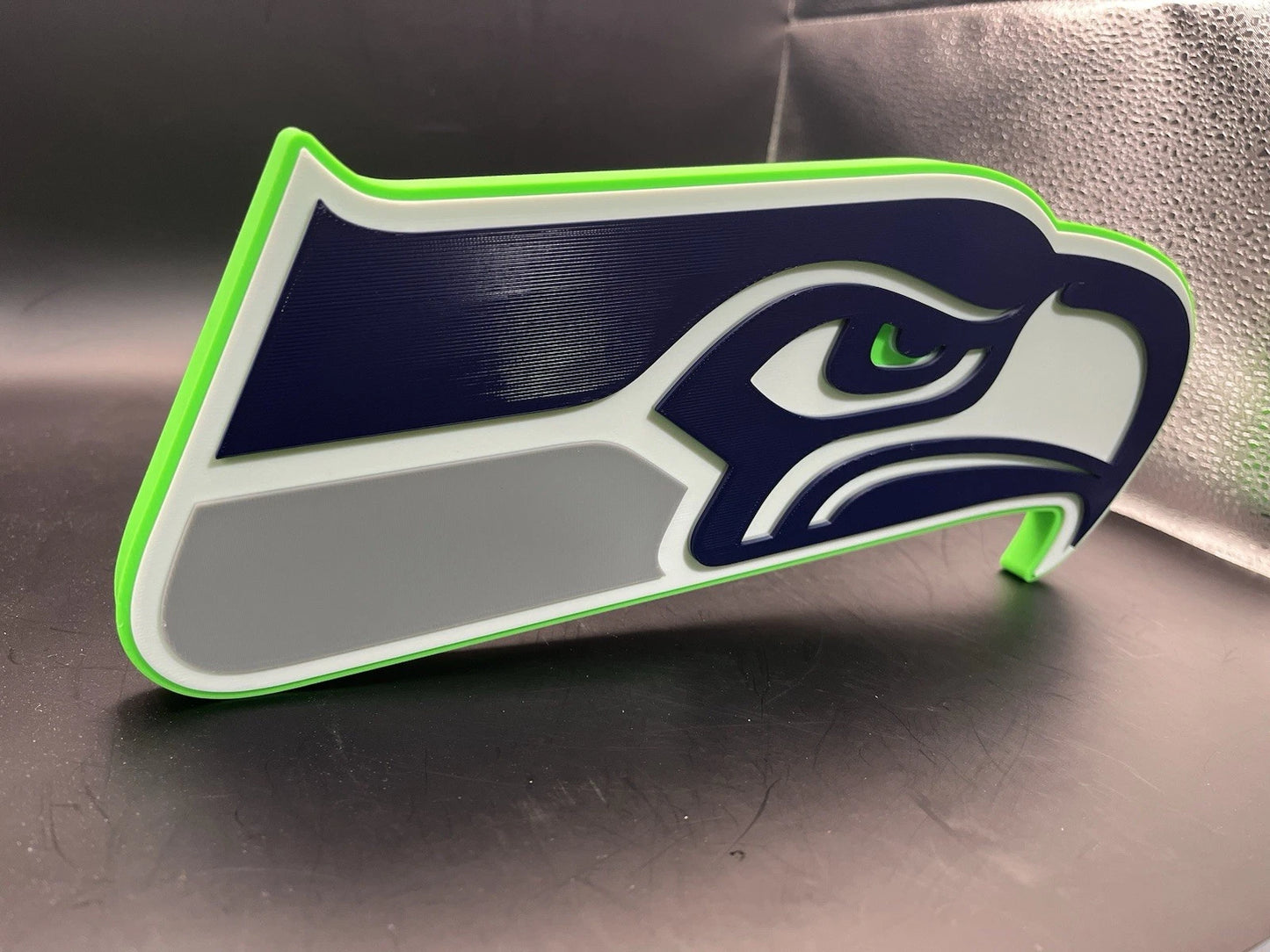 Seattle Seahawks Logo Sign Display | 3D Wall Desk Shelf Art