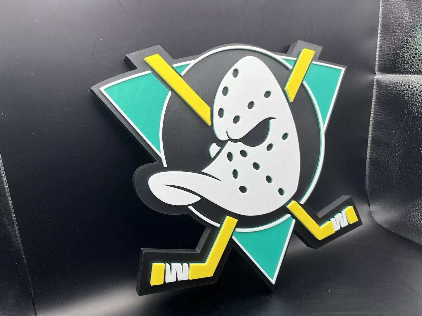 The Mighty Ducks Logo Sign Display | 3D Wall Desk Shelf Art