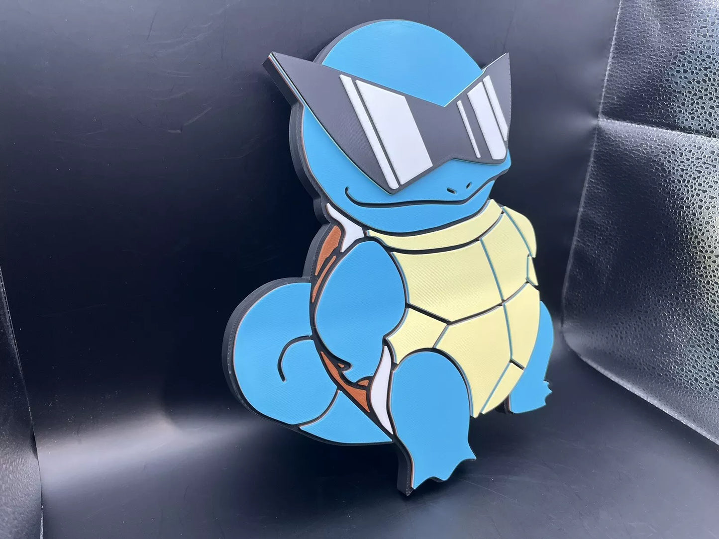 Squirtle Squad Pokemon Logo Sign Display | 3D Wall Desk Shelf Art