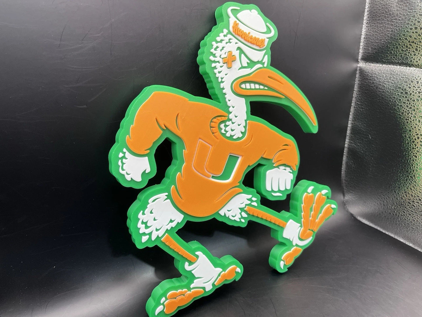Miami Hurricanes Logo Sign Display | 3D Wall Desk Shelf Art