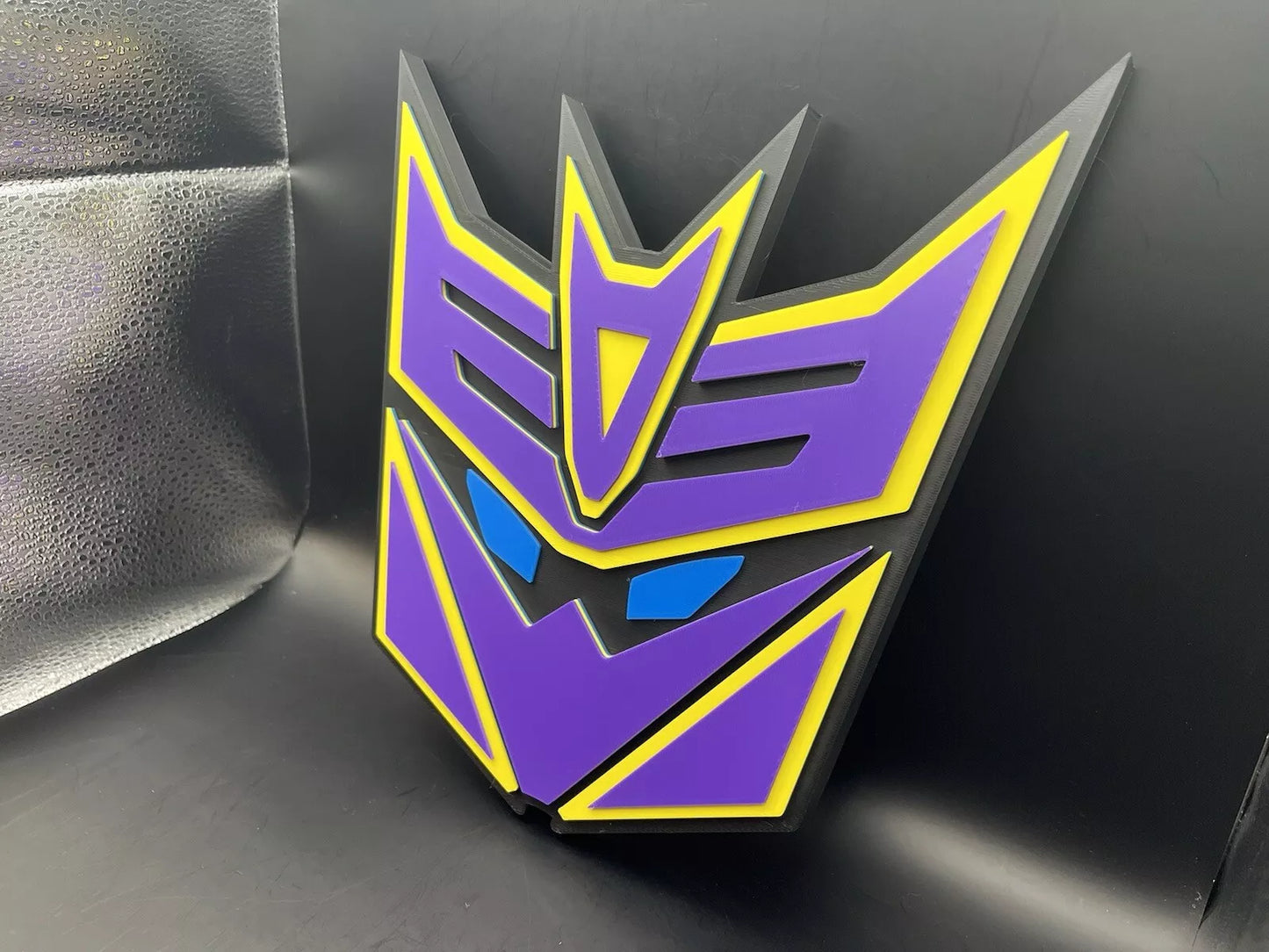 Megatronus Prime Transformers Logo Sign Display | 3D Wall Desk Shelf Art