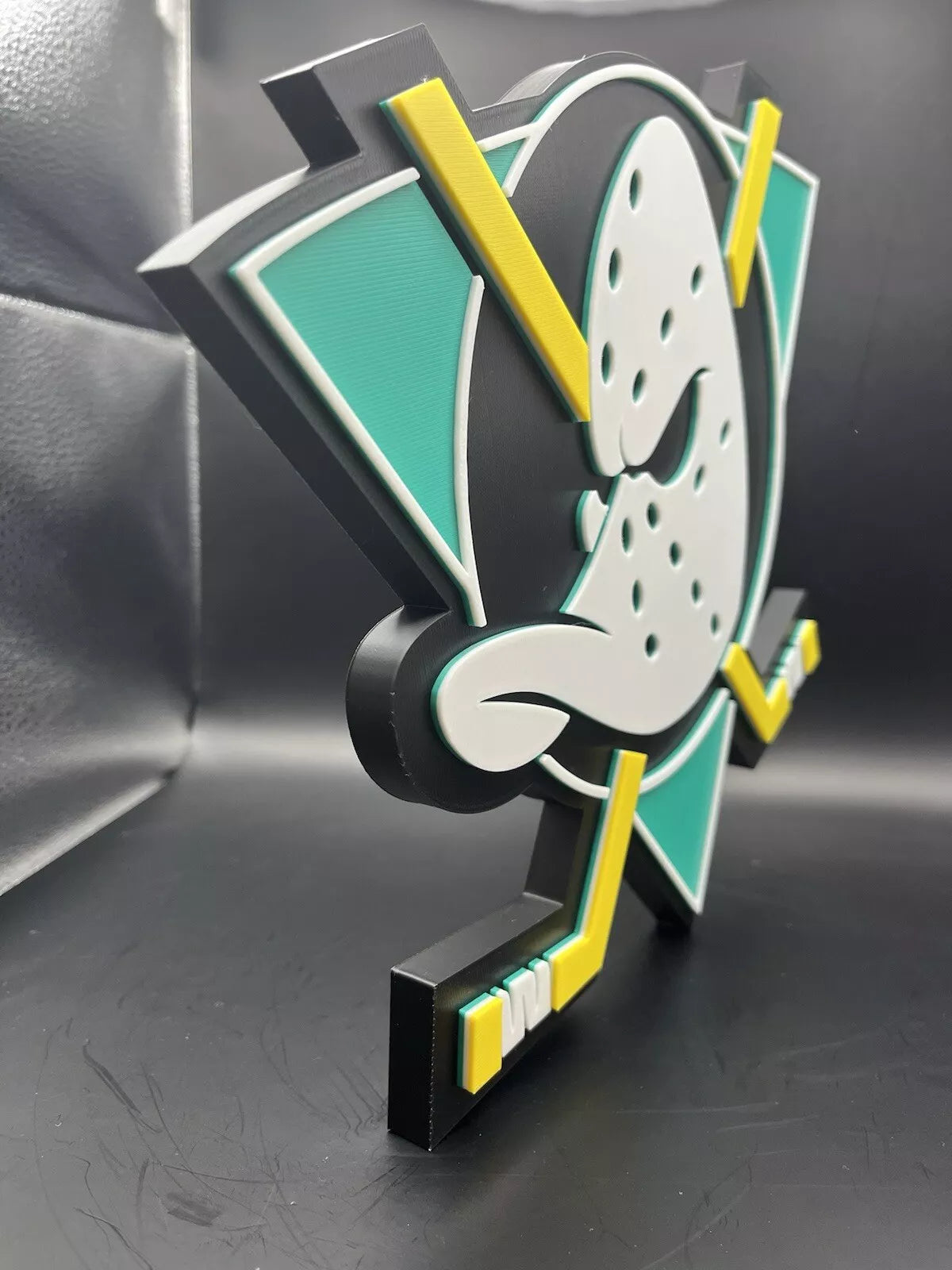 The Mighty Ducks Logo Sign Display | 3D Wall Desk Shelf Art