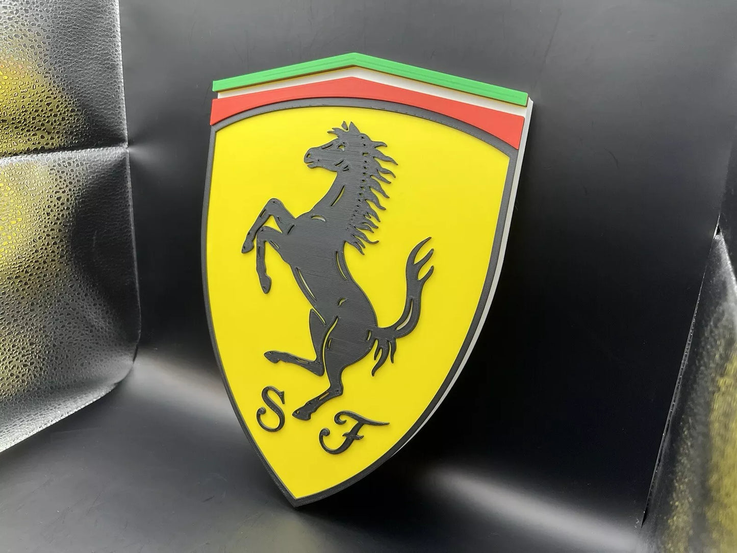 Ferrari Logo Sign Display | 3D Wall Desk Shelf Art