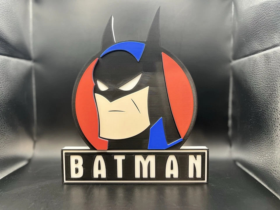 Batman Logo Sign Display | 3D Wall Desk Shelf Art