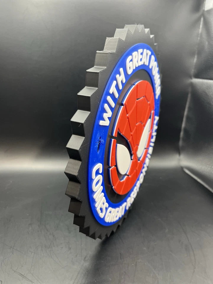 Spider-Man Logo Sign Display | 3D Wall Desk Shelf Art